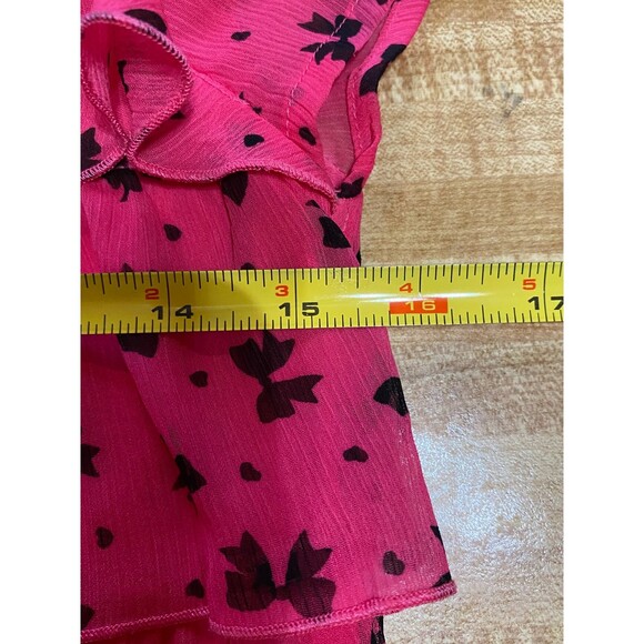 George Girls Pink with Black Bows Top Size L 10-12 - Picture 6 of 7